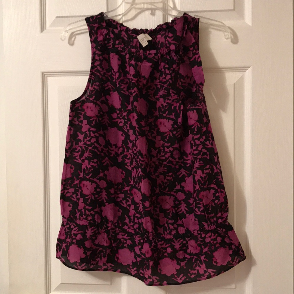 The loft magenta/bulk tank w tie on shoulder